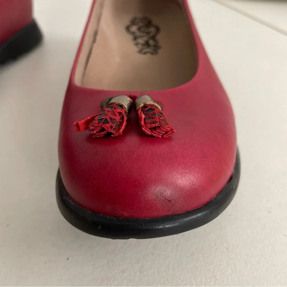 Sandbaggers Women’s Tassel Toe Scarlet Red Golf Shoes Size 8.5 Comfort Leather - Picture 7 of 11